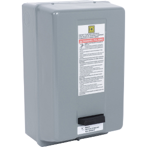 Schneider Electric Non-Reversing Definite Purpose Starter; 25A; 208 - 240VAC Coil Voltage; 3-Pole; NEMA 1 Surface Mount